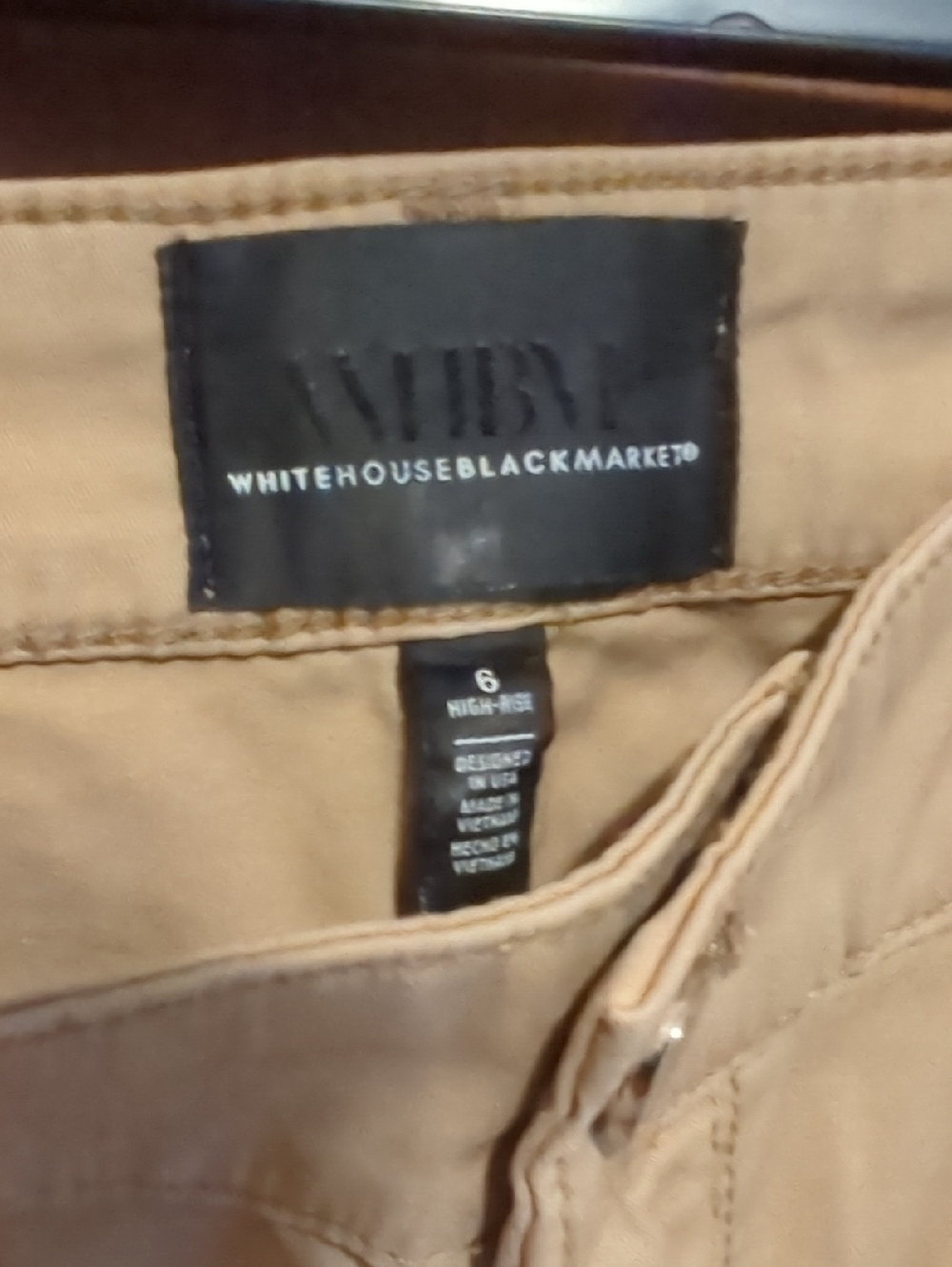 White House Black Market Women's Khaki Cargo Flare Pants - Picture 2 of 4